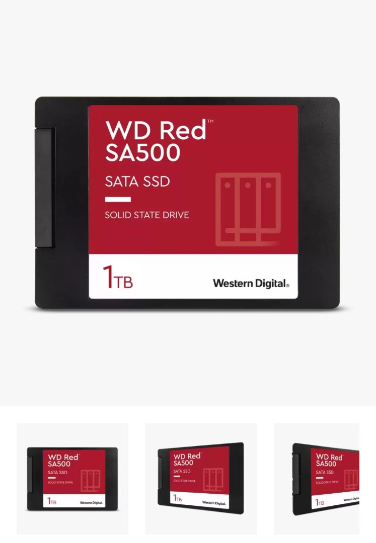 WD Red™ SA500 NAS SATA SSD 2.5 吋(1TBX2), 電腦＆科技, 電腦周邊及