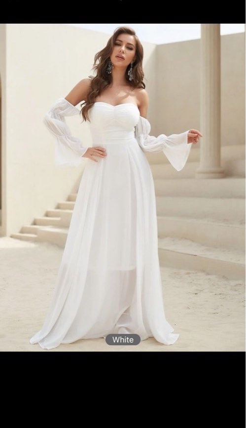 White chiffon sales dress maxi
