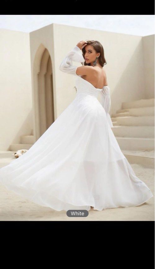 White online chiffon maxi