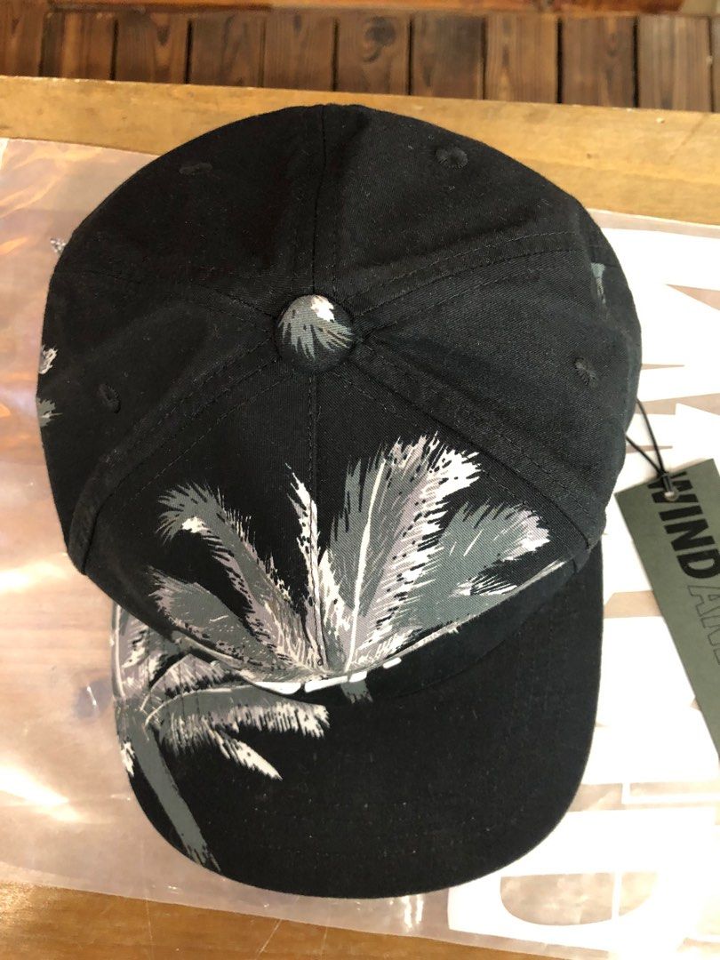 大阪激安WIND AND SEA PALM TREE CAP / BLACK キャップ 帽子