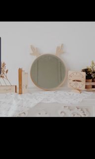 Wooden Reindeer Mirror