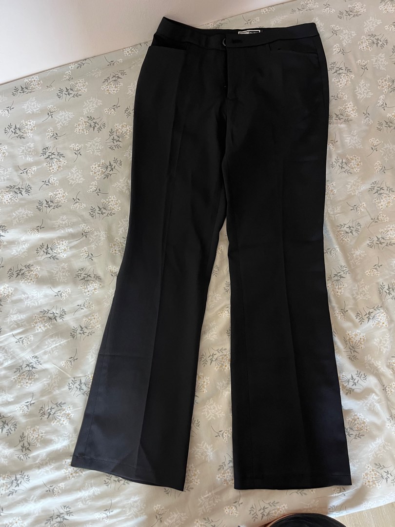 Y2K BURBERRY Black Flare Pants (S)