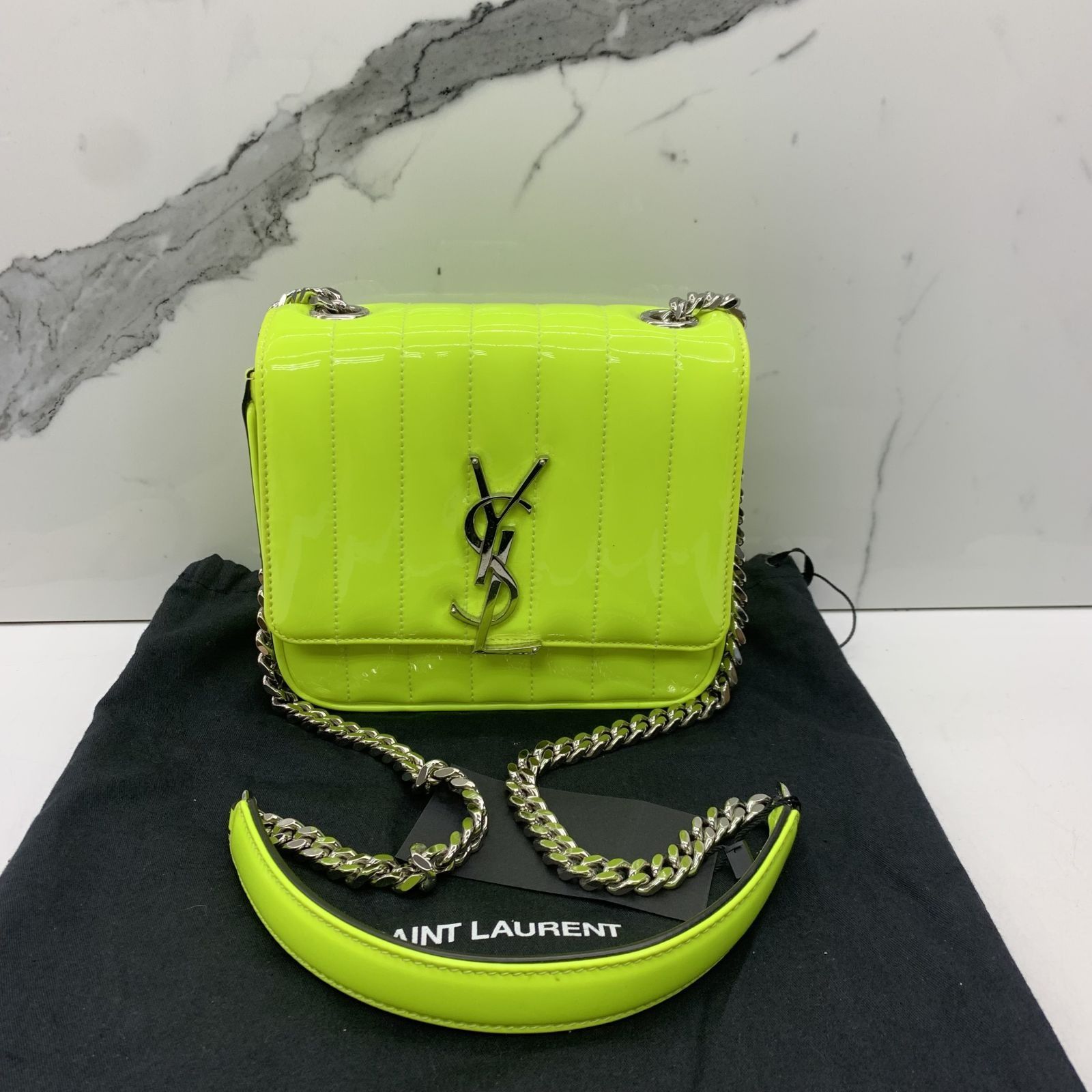 Neon green on sale ysl bag
