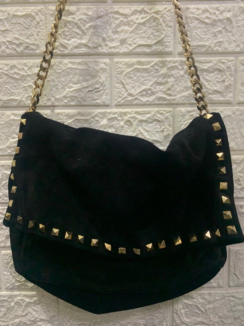 Zara black stud clearance bag