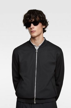 Pique bomber jacket zara online