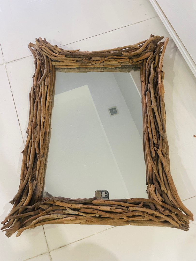 Zara home wooden mirror, Furniture & Home Living, Home Decor, Mirrors