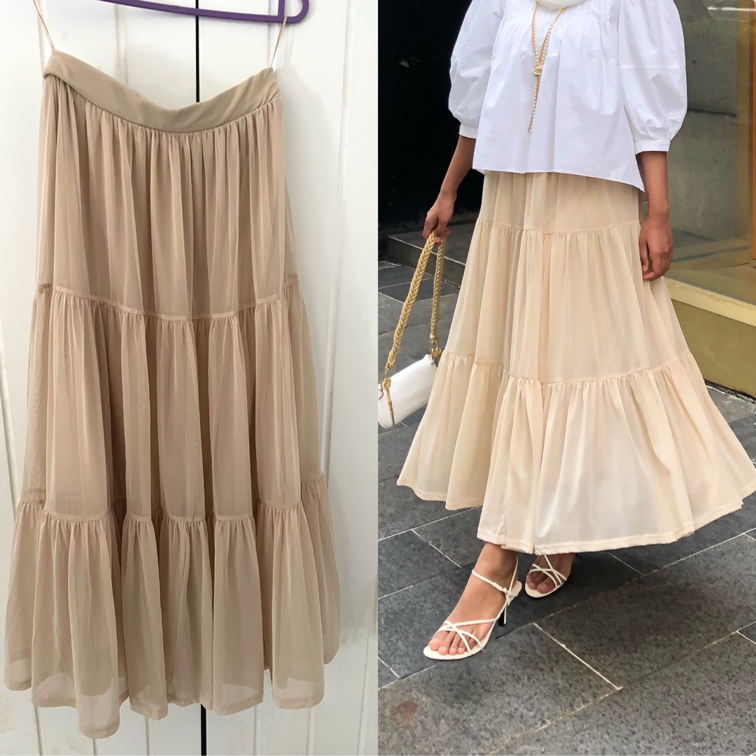 Flowy maxi sales skirt zara