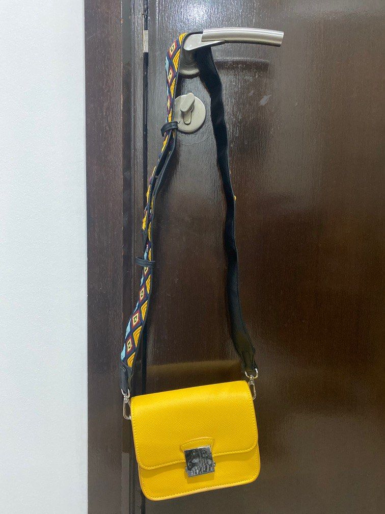 Yellow crossbody bag zara hot sale