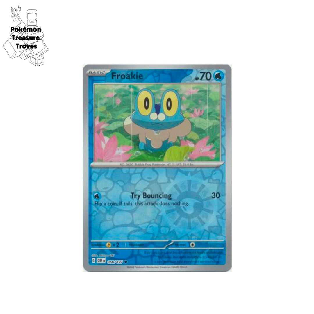 0.50 Pokemon Obsidian Flames Froakie Reverse Holo Card Hobbies