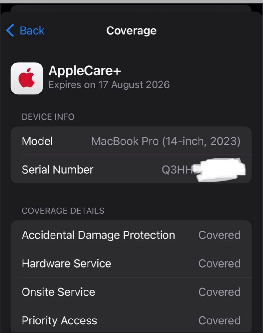 [100%new, with Apple care+] 2023 MacBook M2 Pro 14” 太空灰 (1TB SSD, 16GB ...