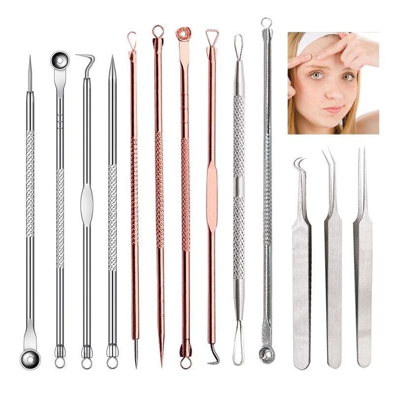 Blackhead Remover Tool - Pimple Face Cleaning Extractor Needles Tools Set  4pcs