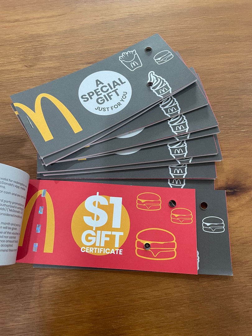 $150 McDonald s Gift Certificates Tickets Vouchers Vouchers on