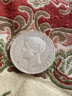 1897 Alfonso XIII Islas Filipinas Un Peso silver coin