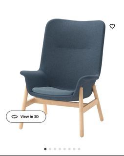 240923  IKEA VEDBO High-back armchair, Gunnared blue