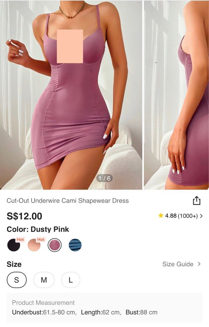 Cut-out Underwire Cami Shapewear Dress