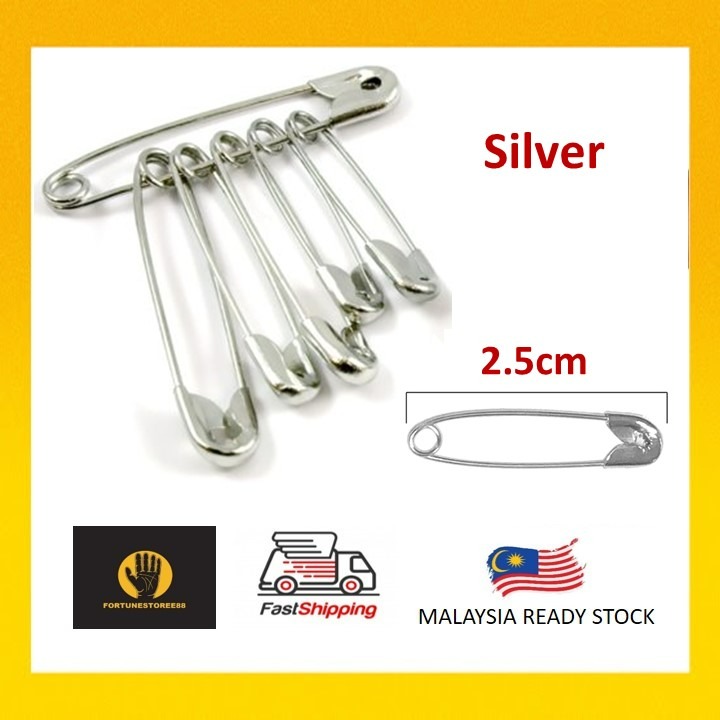 [66pcs] 2.5cm Stainless Steel Safety Pin / Pin Keselamatan, Furniture