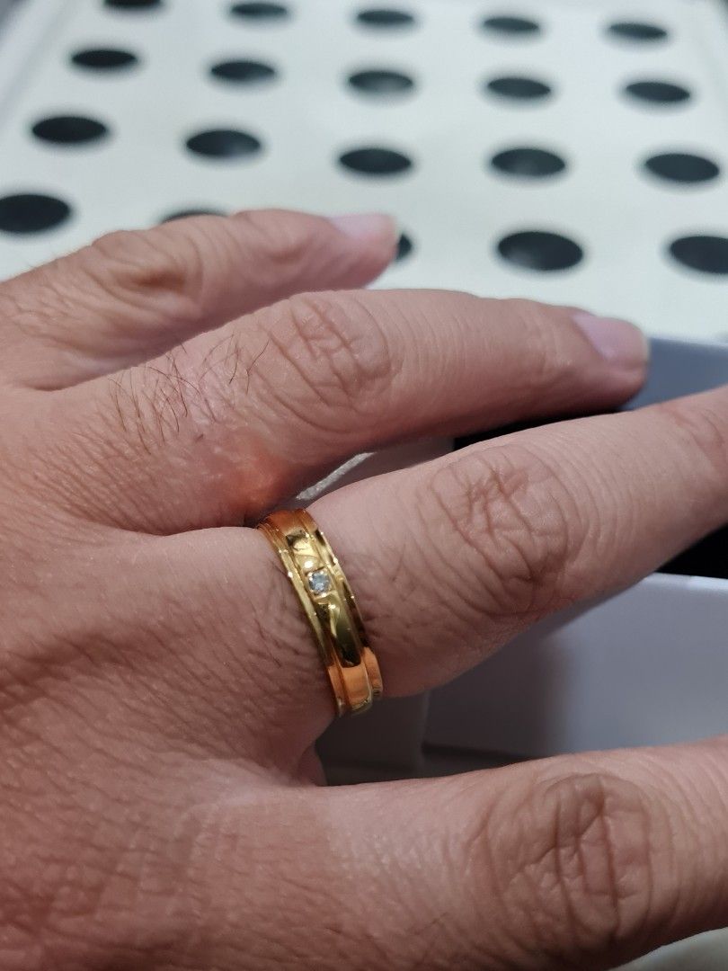 Pure gold diamond rings hot sale