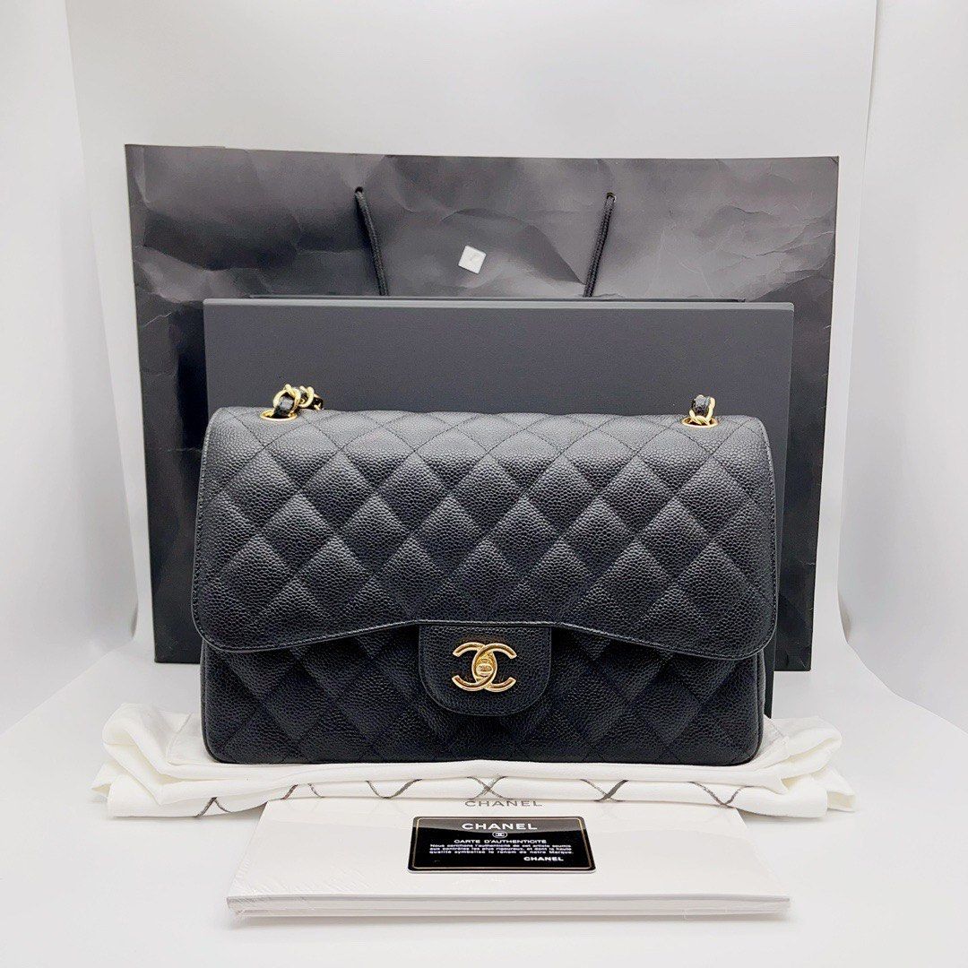 Brand New Chanel Classic Flap White Medium Caviar in GHW. Chanel Double Flap  White Medium Caviar, Luxury, Bags & Wallets on Carousell