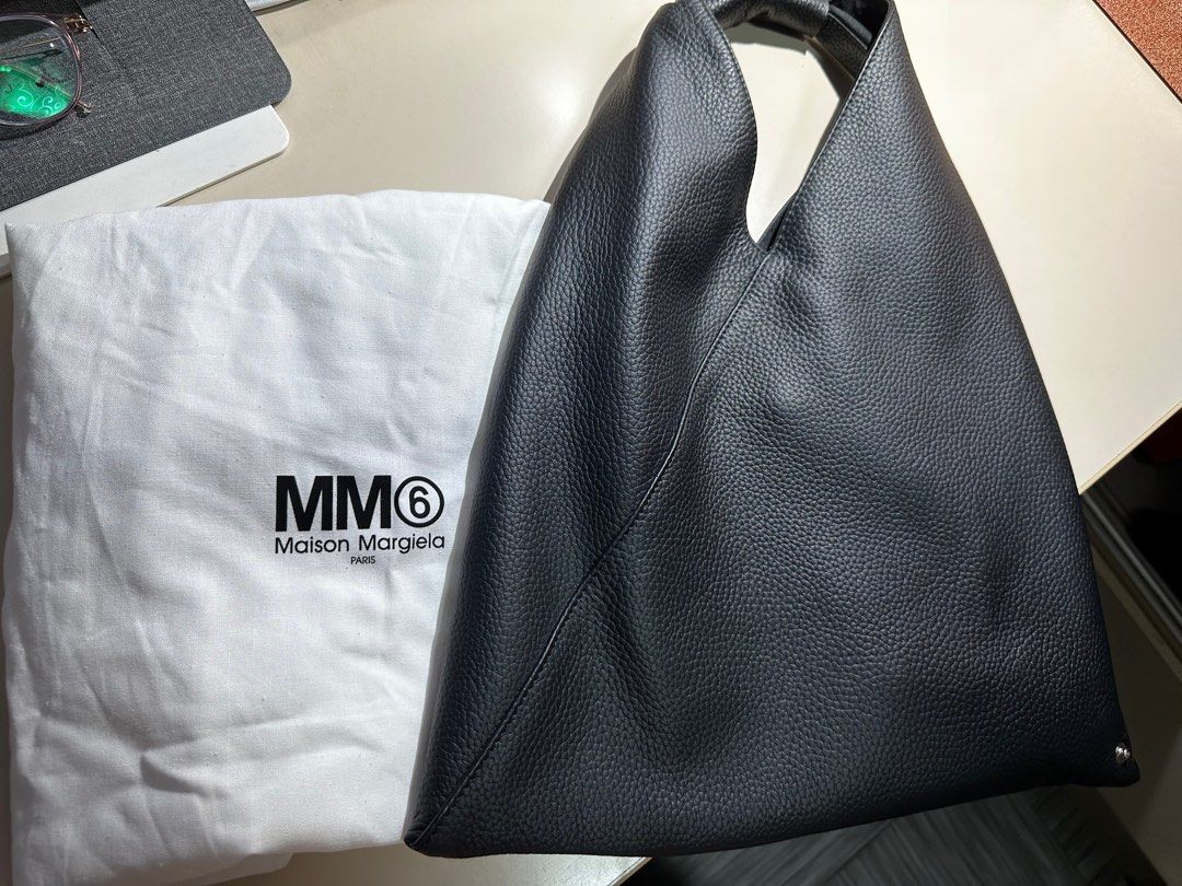 真皮) MM6 black leather small tote bag Maison Margiela, 女裝, 手袋
