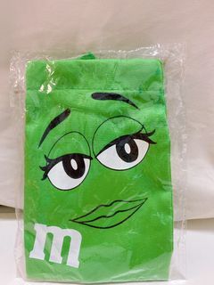 全新 MM 牛奶 巧克力  束口袋 萬用袋