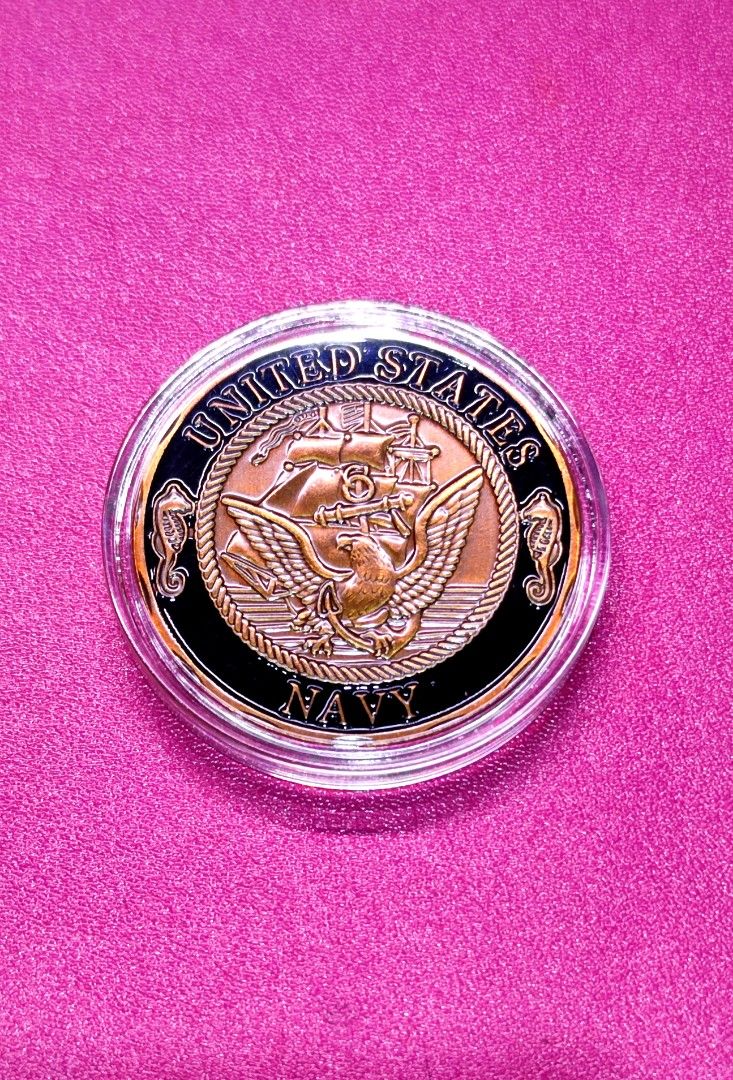 美國海軍紀念錢幣US Navy Shellback Coin, 興趣及遊戲, 收藏品及紀念品, 錢幣- Carousell