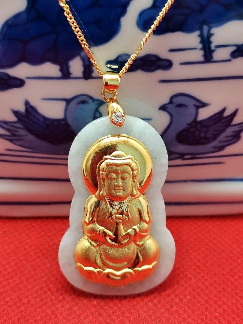 Pure jade necklace hot sale