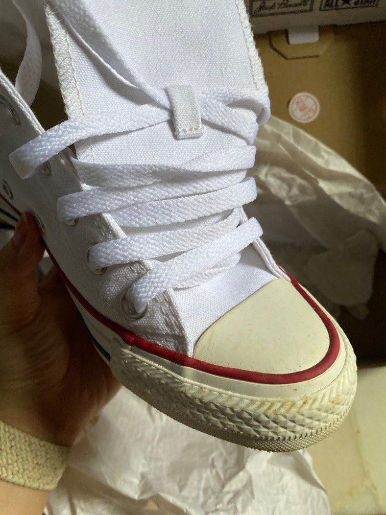 White on white converse high tops hot sale