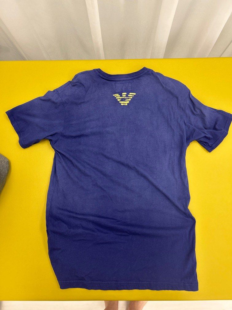 Armani jeans blue t shirt Men s Fashion Tops Sets Tshirts Polo Shirts on Carousell