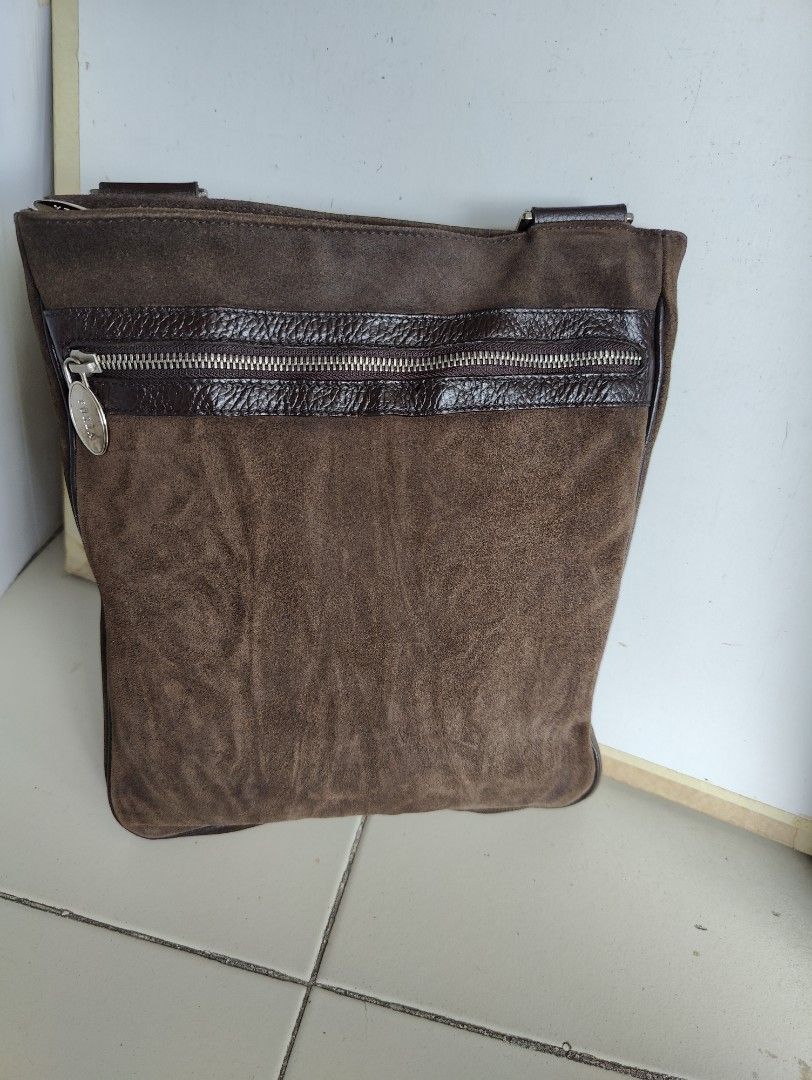 Authentic Furla suede leather bag