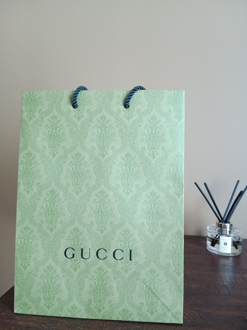 Gucci paper bag, Luxury, Accessories on Carousell