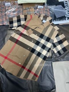 Authentic Instock Burberry Somerton Giant Check Short Sleeve Shirt