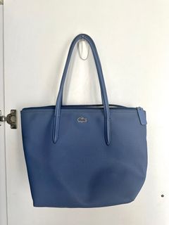 Authentic Lacoste Women’s Small Zip Tote Bag (Blue)