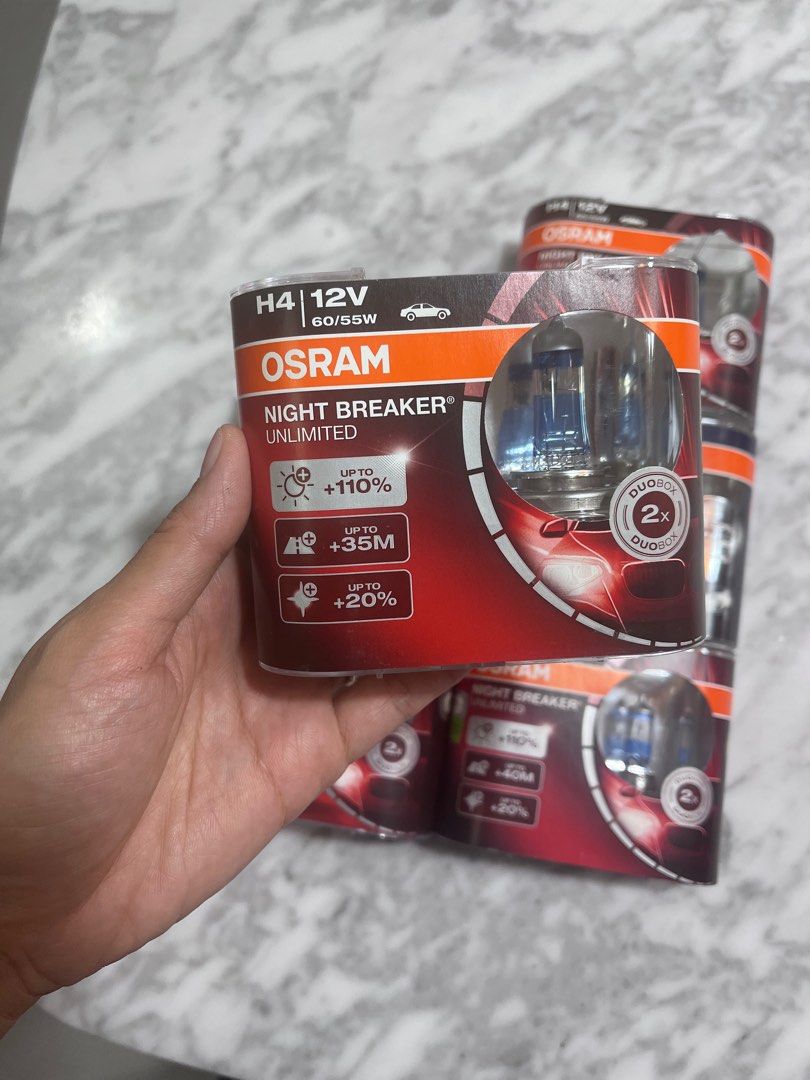 Authentic OSRAM H4,HB4,H7 12V Duobox, Car Accessories, Electronics & Lights  on Carousell