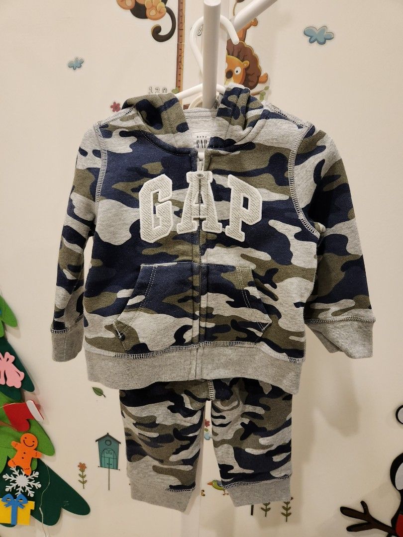 Baby Gap Camo Bear Hoodie Pants 12 18m Babies Kids Babies