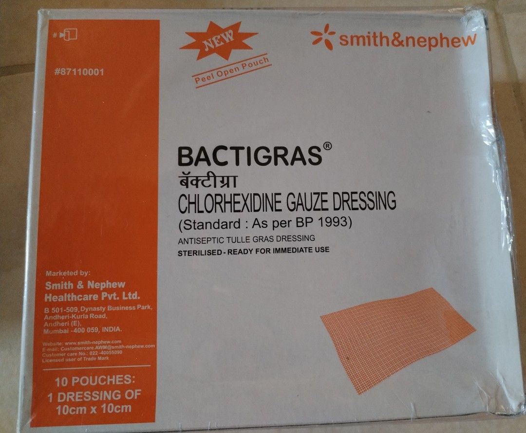 Smith & Nephew Bactigras Meducated Tulle Gras Medicated Gauze with Paraffin  | Shopee Malaysia