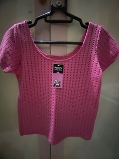 Baju crop pink