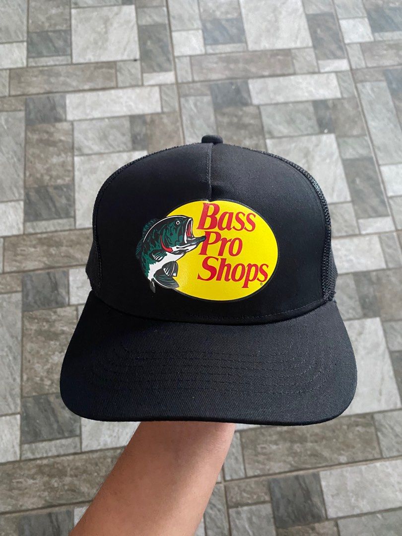 Bass Pro Shop Trucker Cap Black, Men's Fashion, Watches & Accessories, Caps  & Hats on Carousell