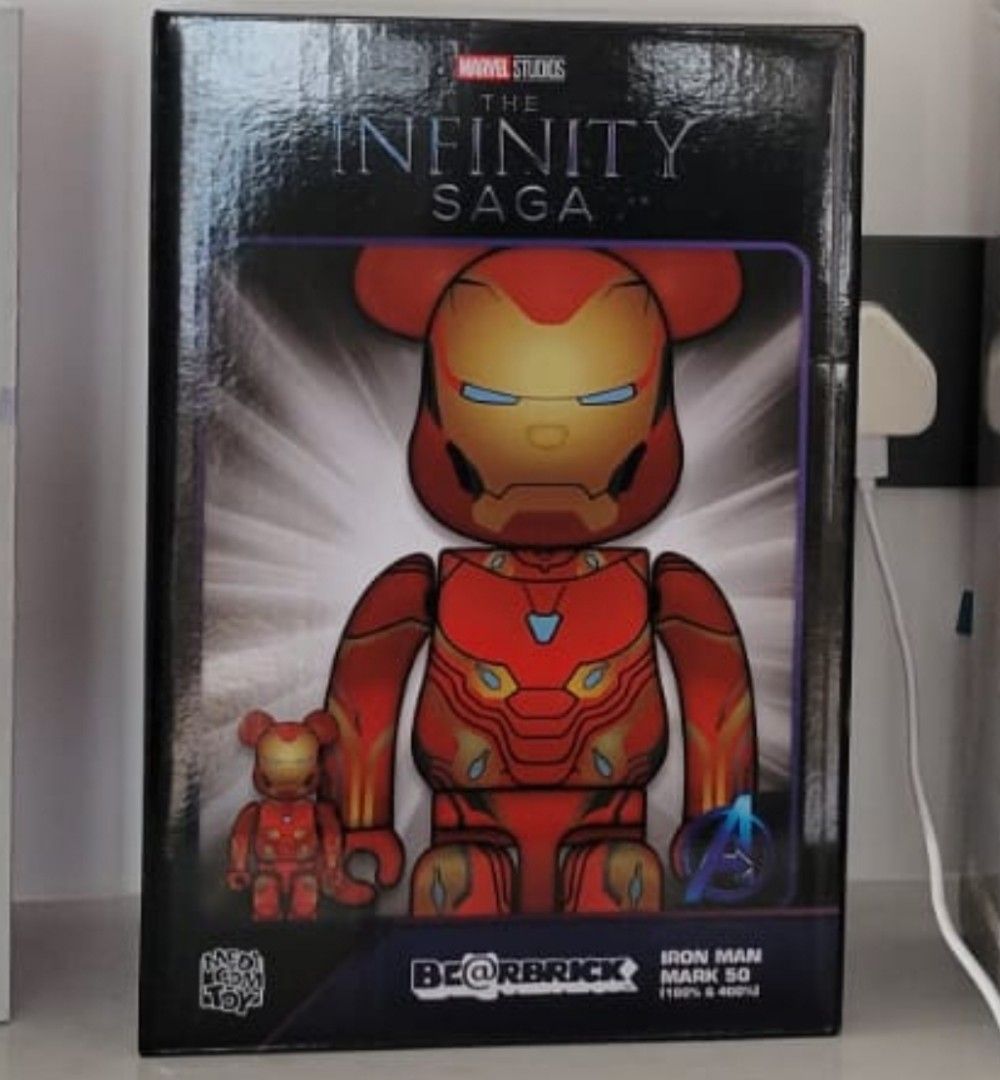 BE@RBRICK IRON MAN MARK 50 100% 和400%, 興趣及遊戲, 玩具& 遊戲類