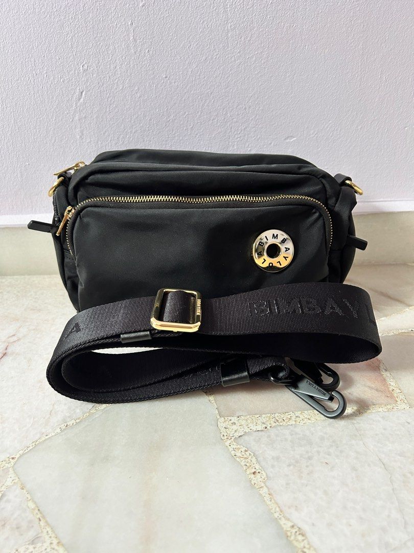 Bimba Y Lola Xs Pocket Leather Crossbody Bag - Black