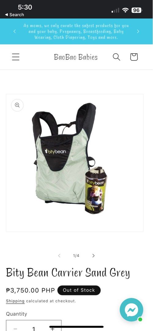 Bitybean baby hot sale carrier