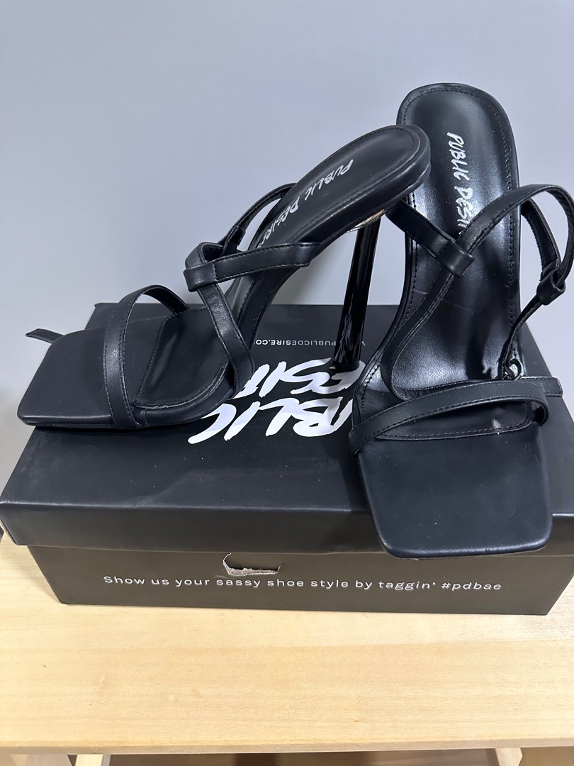 Public desire black heels clearance