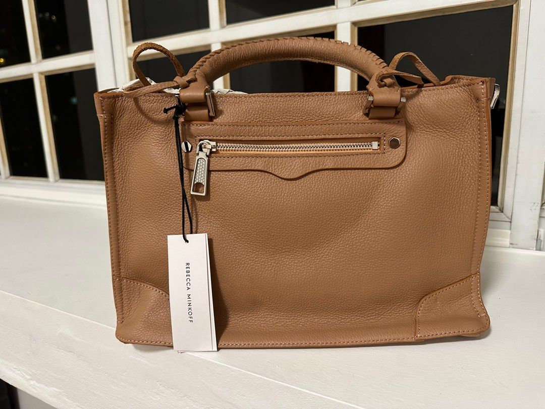 BN Rebecca Minkoff Regan Satchel Tote Tan Women s Fashion Bags