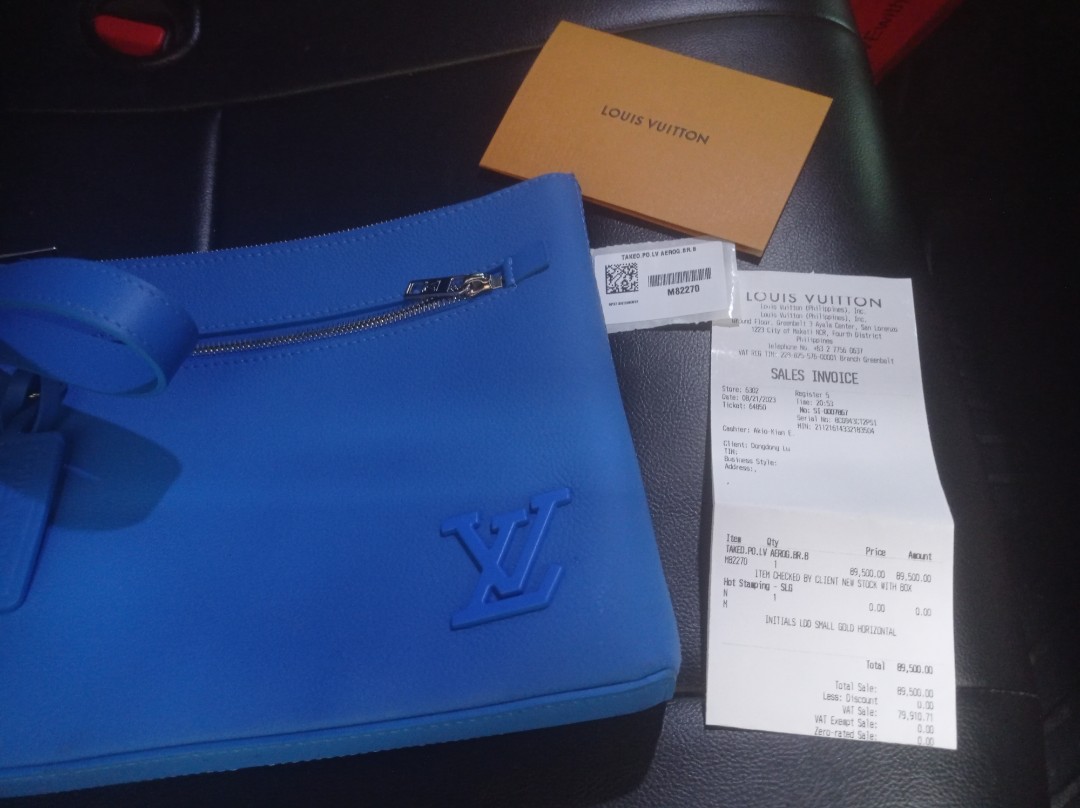 Louis Vuitton M82270 Takeoff Pouch, Blue, One Size