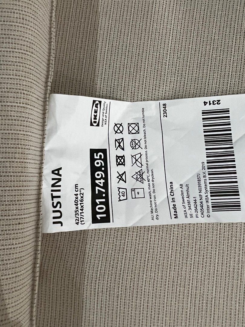 JUSTINA Chair pad - gray 17/14x16x2