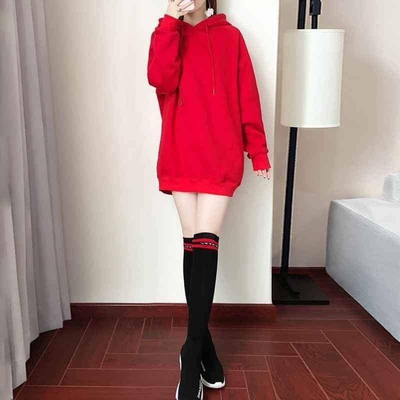 Red oversized hotsell hoodie dress
