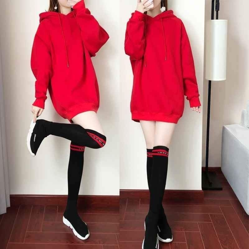 strapless open back dress Women's Hoodie Dress main image 1