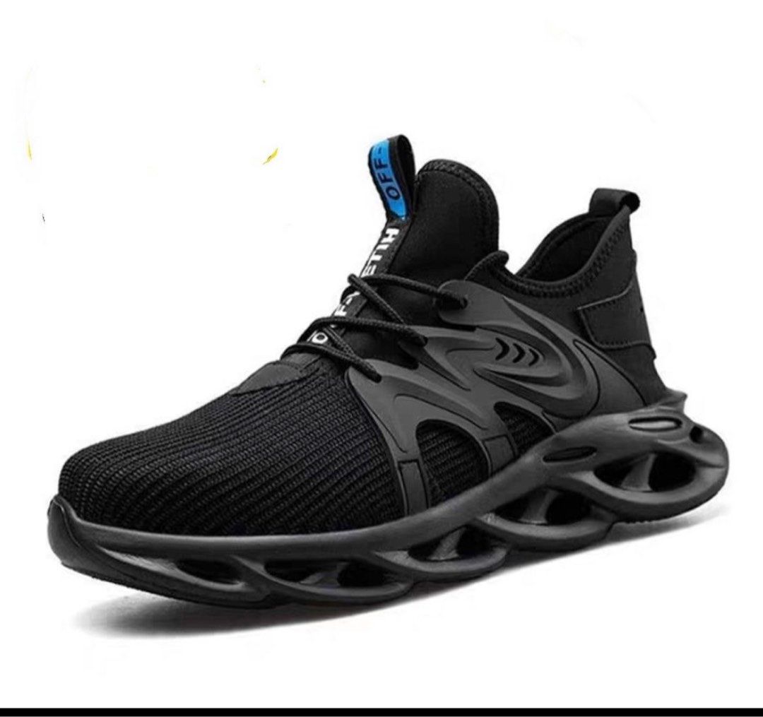 Mens comfortable work shoes steel toe on sale