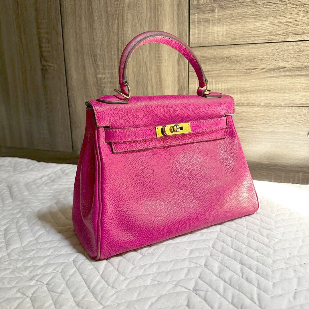 HERMES BIRKIN OSTRICH LEATHER PINK BAG, Luxury, Bags & Wallets on Carousell