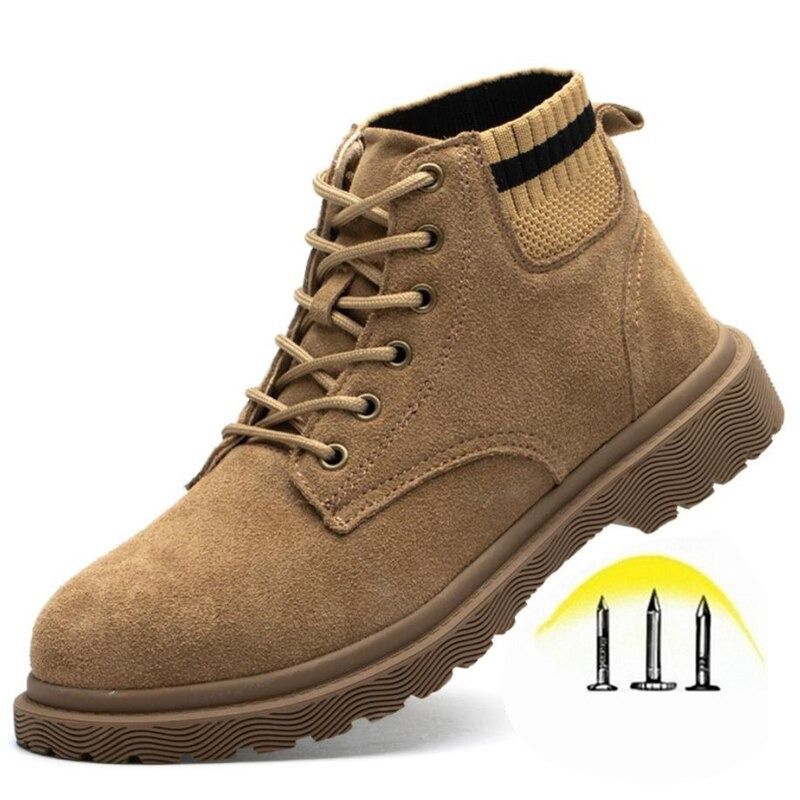 Breathable Men Work Safety Shoes Anti smashing Steel Toe Cap Working Boots Construction Indestructible Outdoor Sneak Carousell