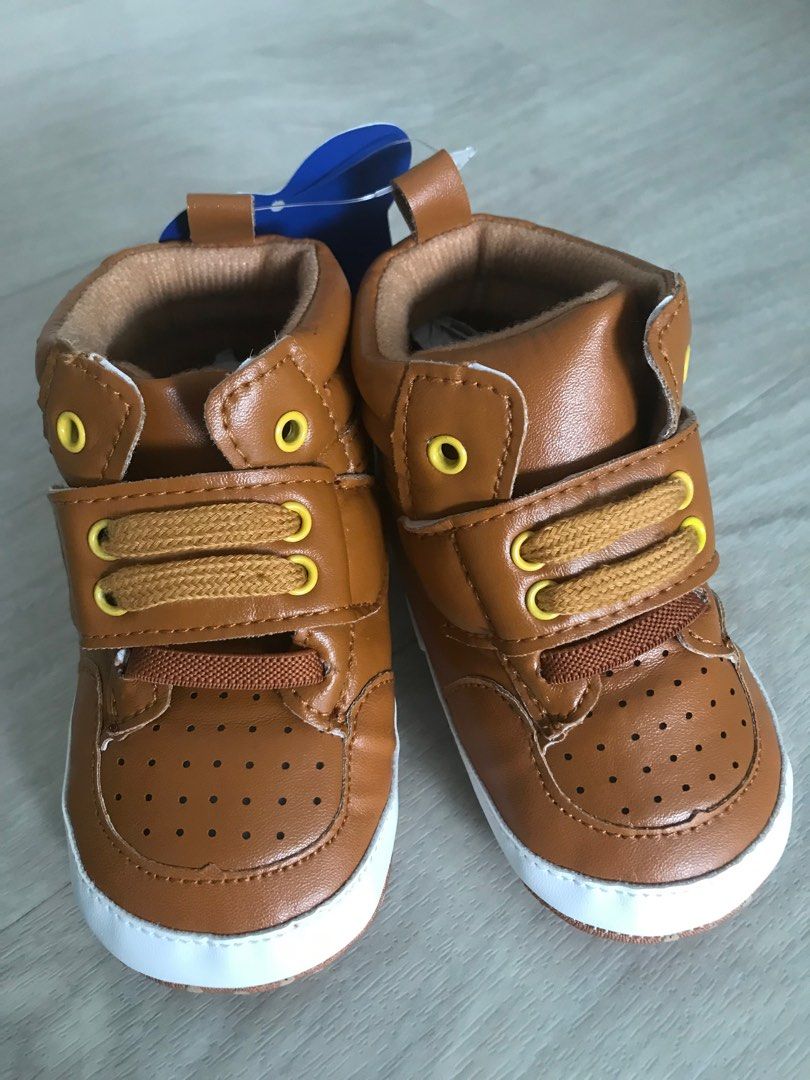 Brown Baby Shoes Walking Toddler Shoes Soft Sole Newborn Birthday